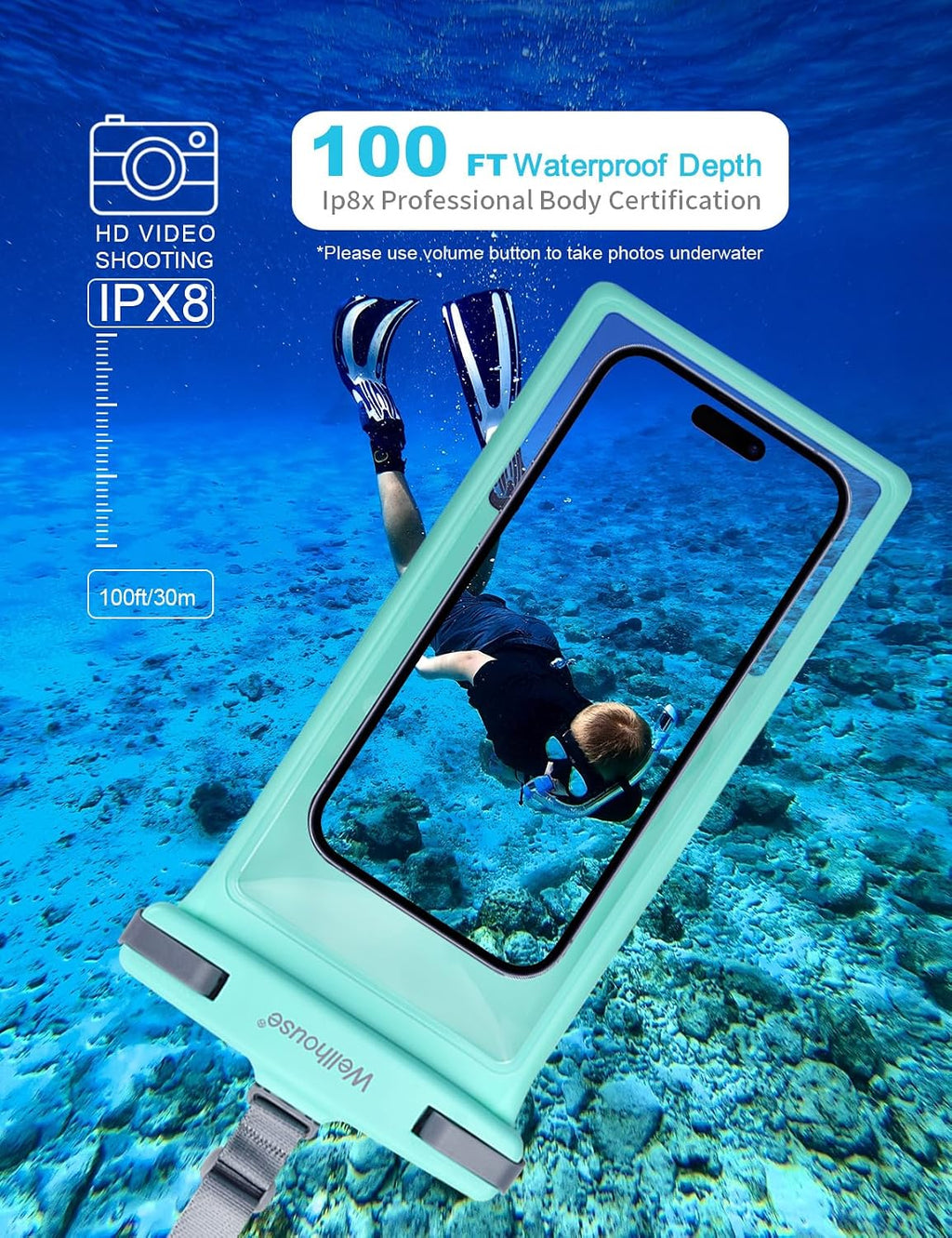 wellhouse 2-Pack Waterproof Phone Pouches