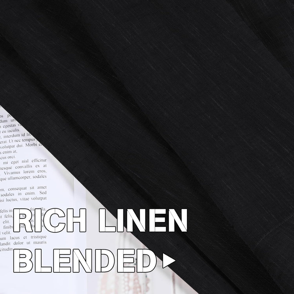 Natural Linen-Blend Sheer Curtains