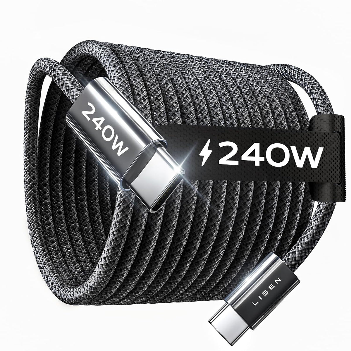 LISEN 2-Pack 240W 2m USB-C Cables