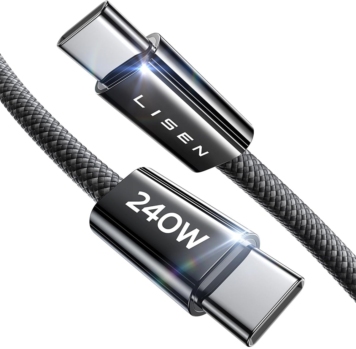 LISEN 2-Pack 240W 2m USB-C Cables