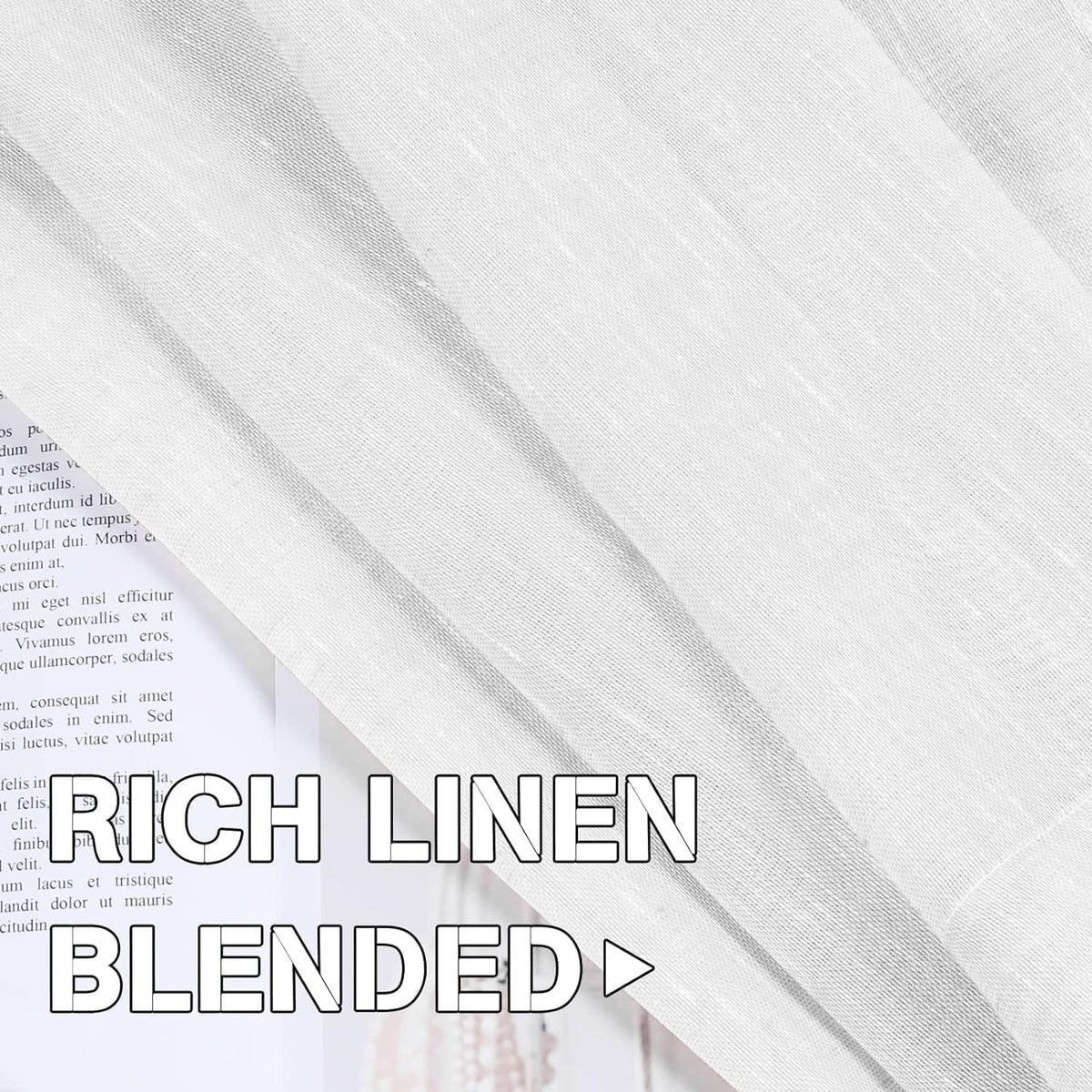 Natural Linen-Blend Sheer Curtains