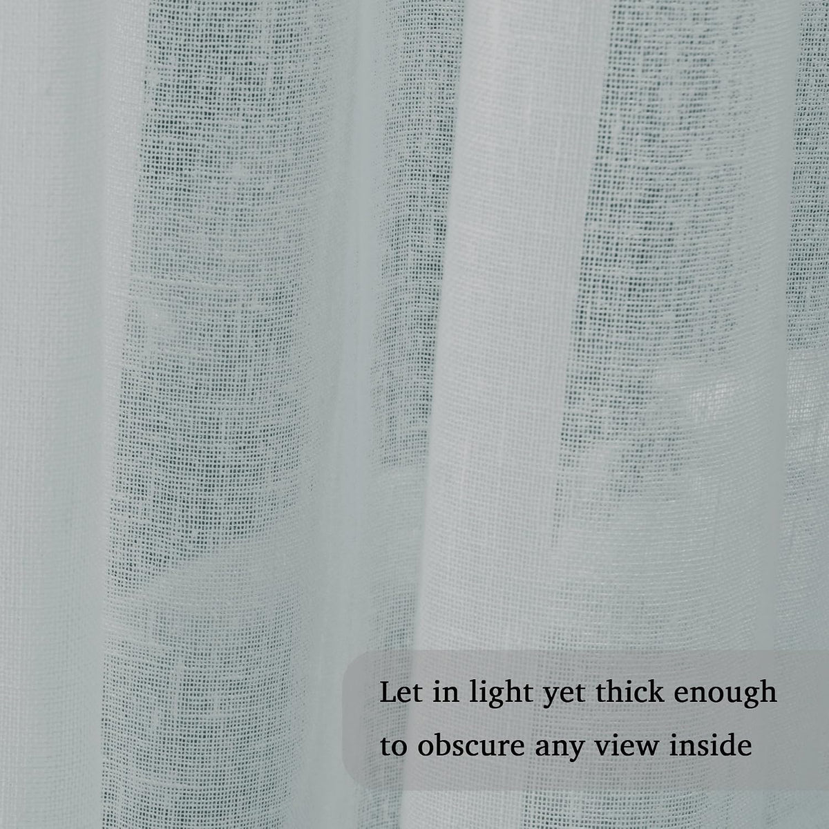 Natural Linen-Blend Sheer Curtains