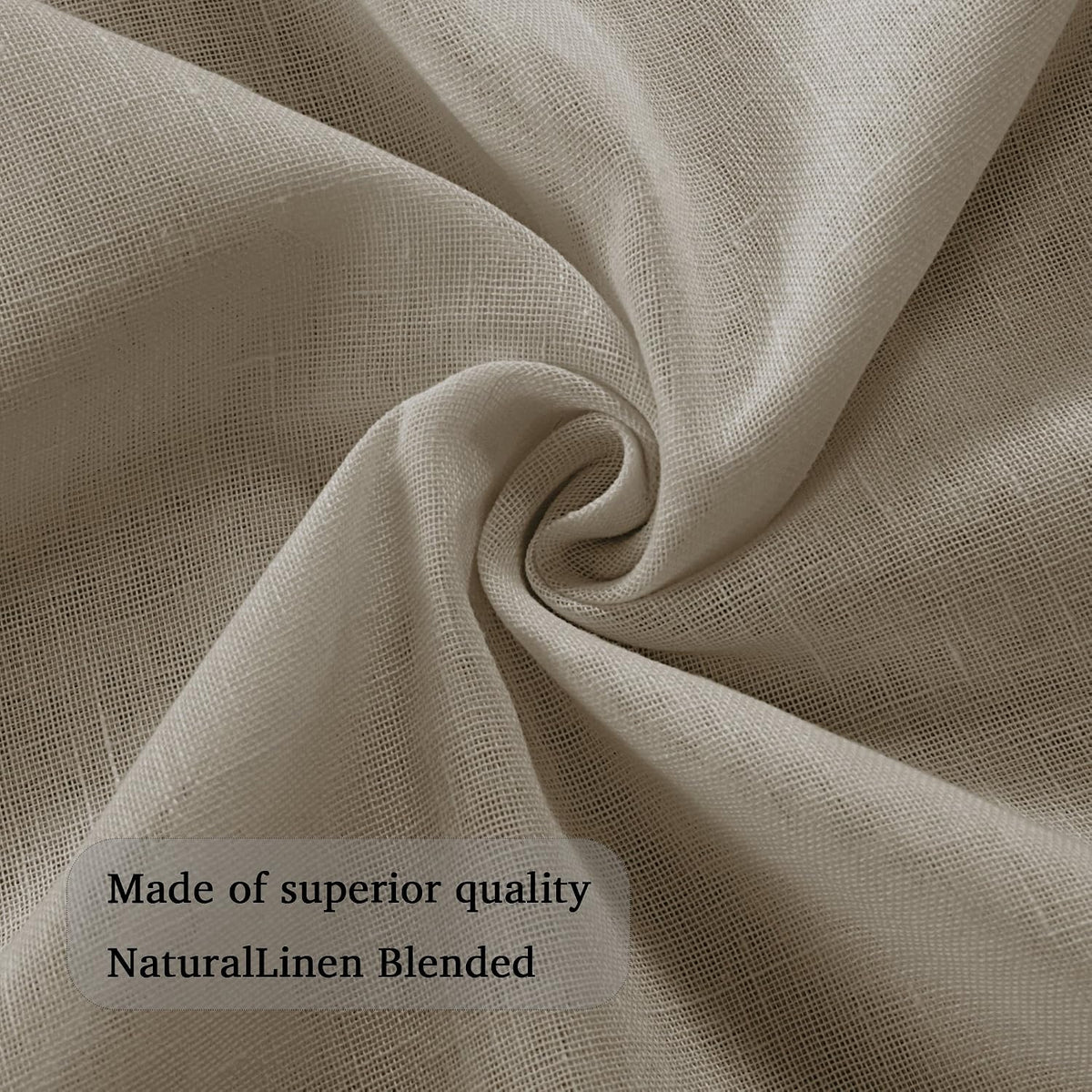 Natural Linen-Blend Sheer Curtains