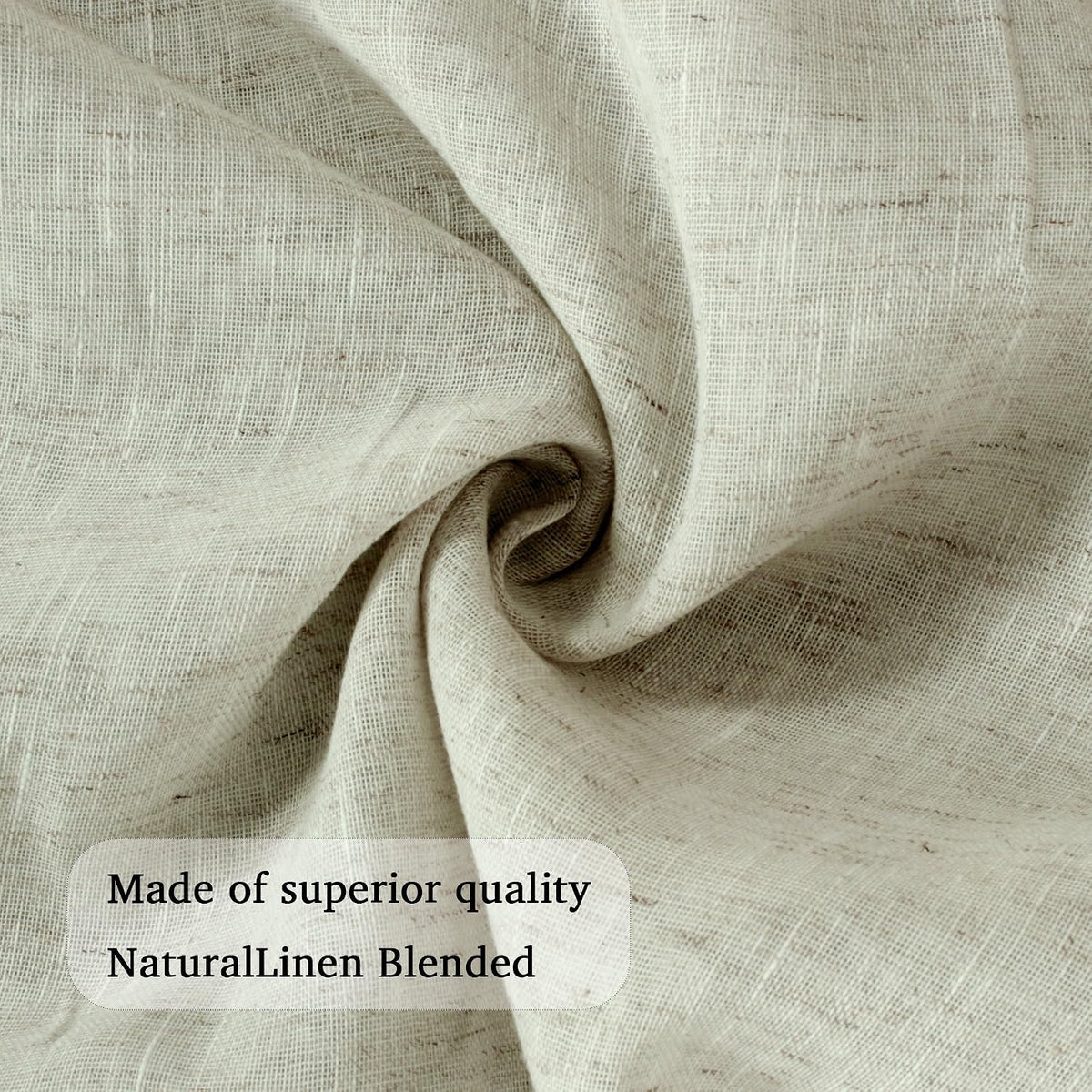 Natural Linen-Blend Sheer Curtains