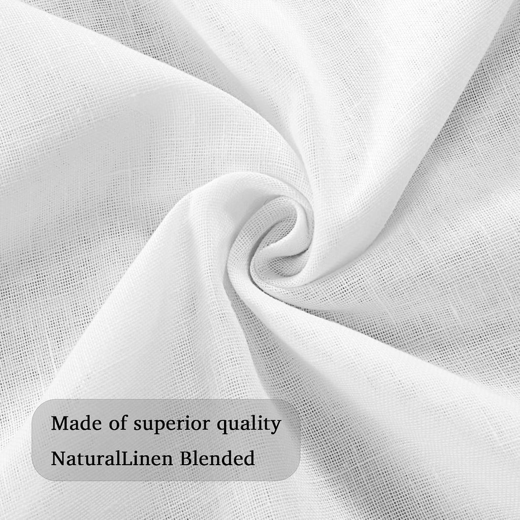 Natural Linen-Blend Sheer Curtains