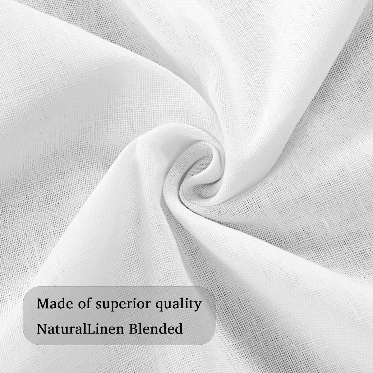 Natural Linen-Blend Sheer Curtains