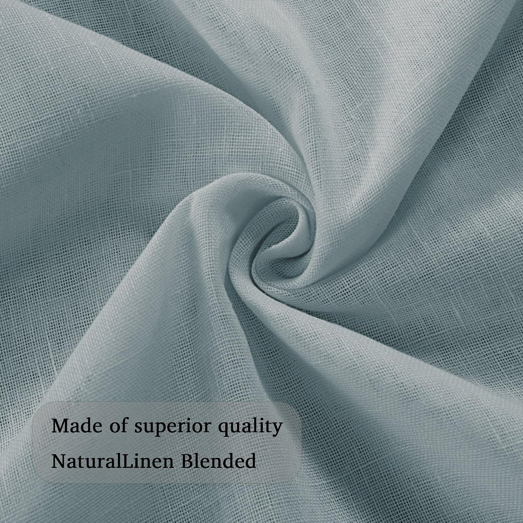 Natural Linen-Blend Sheer Curtains
