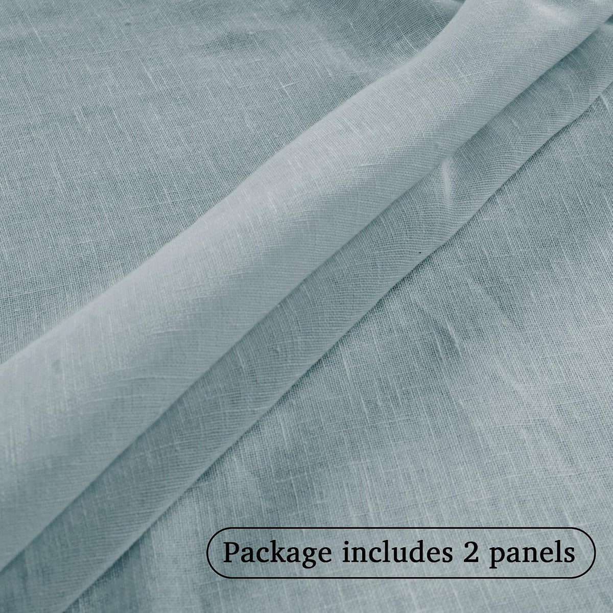 Natural Linen-Blend Sheer Curtains