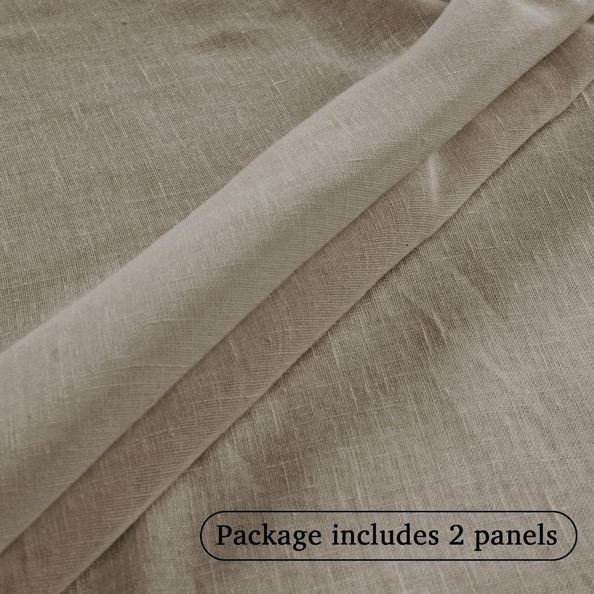 Natural Linen-Blend Sheer Curtains