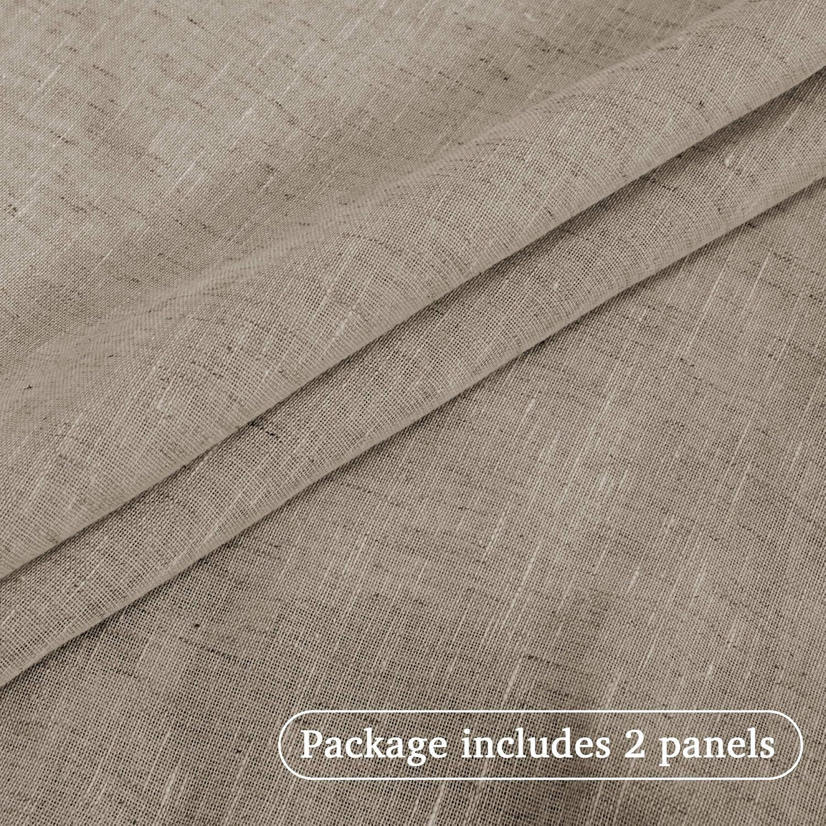 Natural Linen-Blend Sheer Curtains