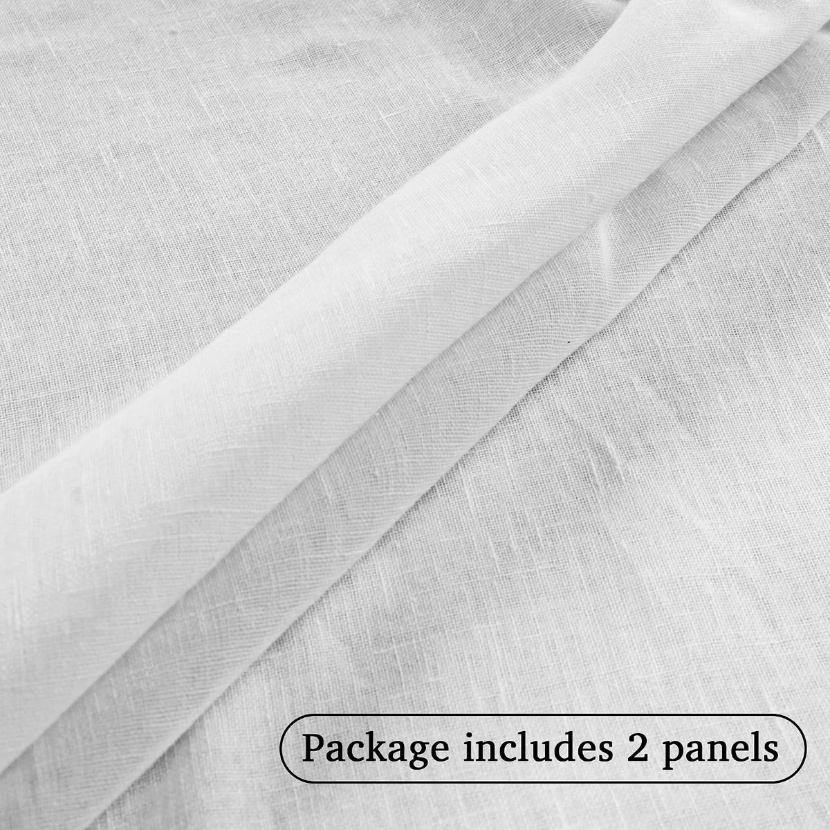 Natural Linen-Blend Sheer Curtains