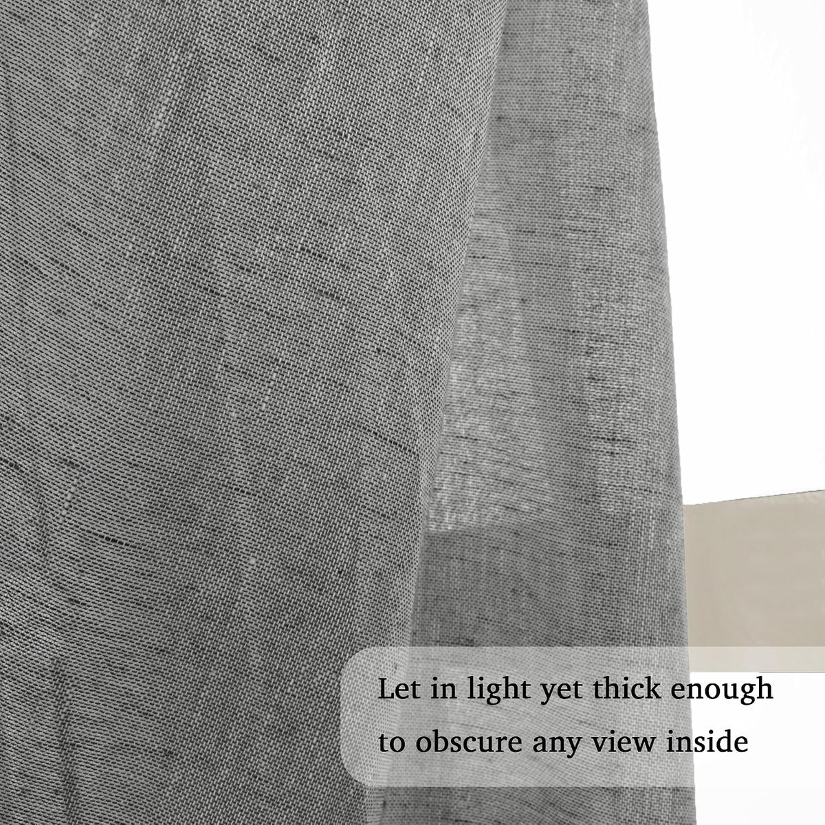 Natural Linen-Blend Sheer Curtains