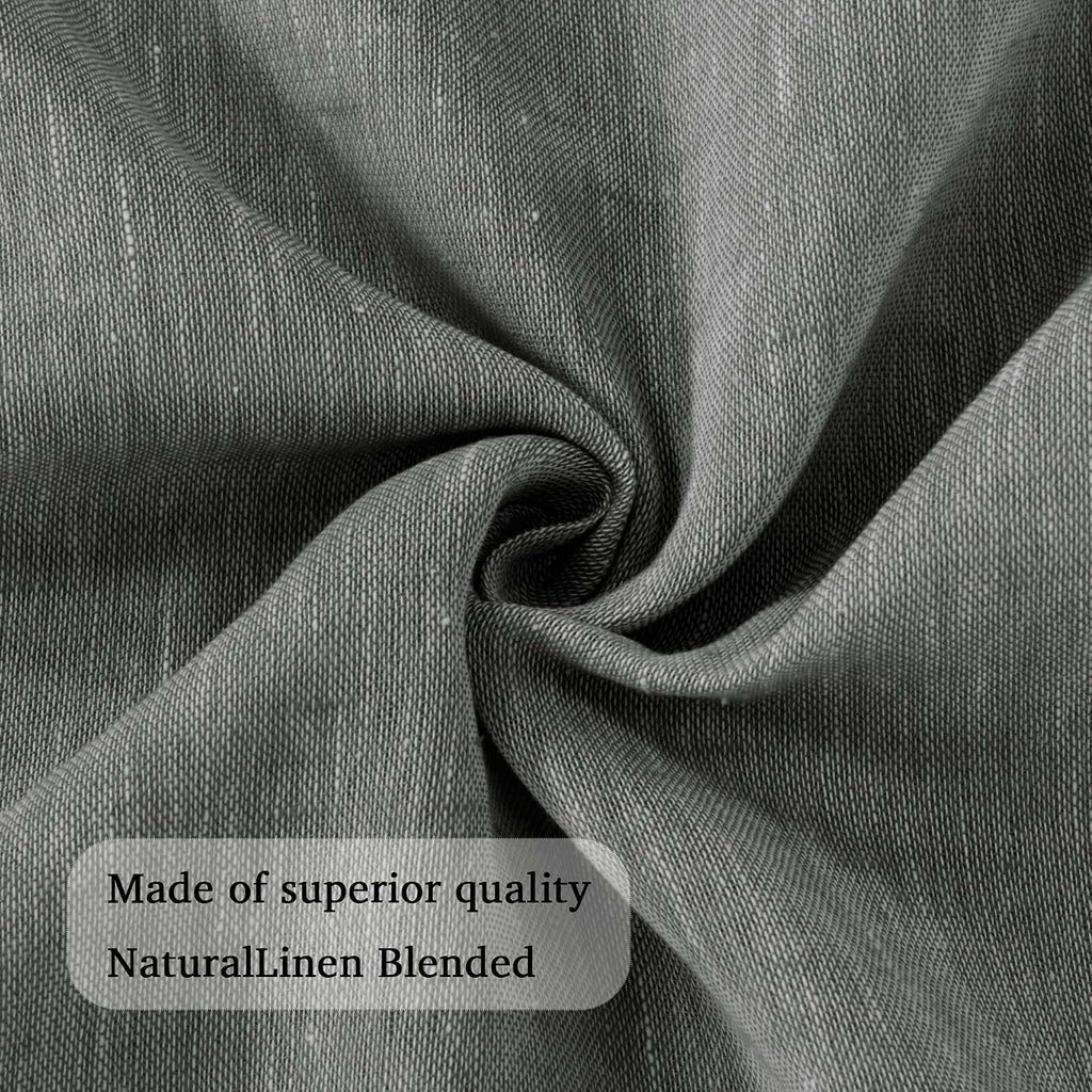 Natural Linen-Blend Sheer Curtains