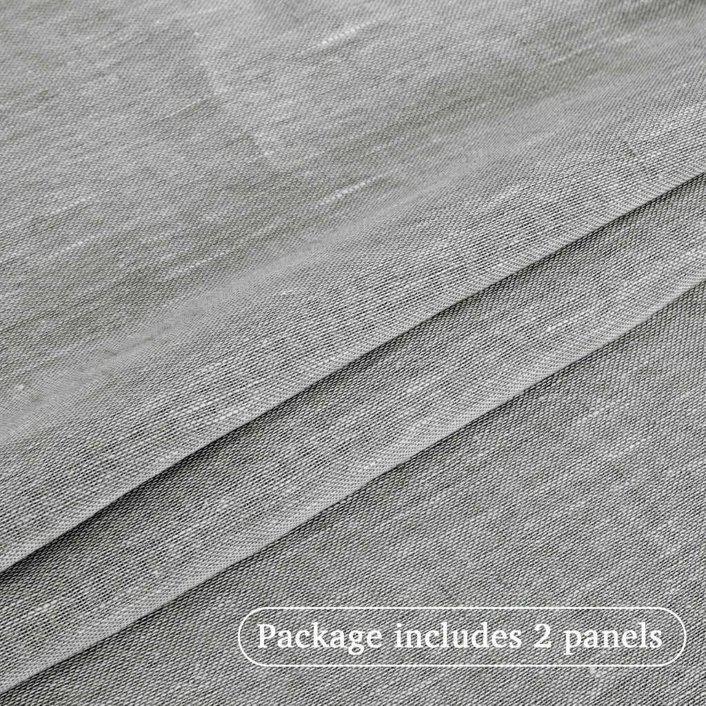 Natural Linen-Blend Sheer Curtains